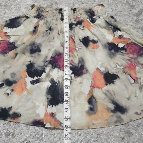 NEW YORK & COMPANY 100% Cotton Smocked Waist Tie Dye Circle Skirt, Lined, M - Picture 13 of 15